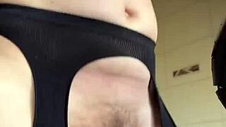 Hairy Milf Performs Intense Fetish Workout
