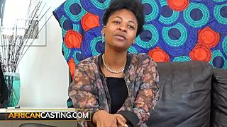 african casting - sexy bikini model gets the job done deep gagging