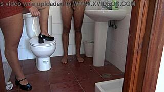 Perverted stepmother wants stepson to piss in front of her