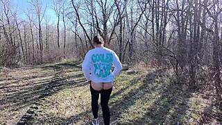 We got fucked outdoors with a drone watching us 😏