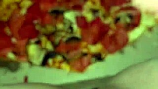 Saudi-best amateur-Arabian Snoewwhite in Los Angeles-United States of America-ASMR-food Arab porn-kinky fetish compilation-female teen 18+ masturbation with pizza chocolate ice cream fruits 😋