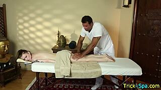 An Amateur Babe Gets Her Back Rubbed, But What Happens Next?