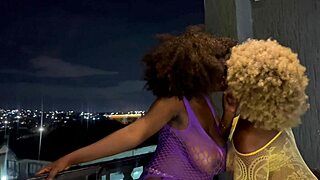 ⭐️ exclusive full video two horny lesbian teen 18+s finger each other outside on the balcony until squirting. They moan loudly as their big clits throb.