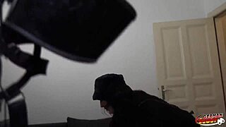 German scout - crazy skinny goth girl brisen love rough fuck at porn casting with rimjob squirting and deepthroat