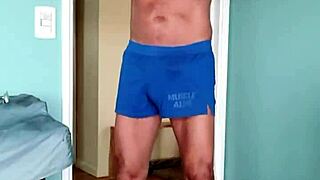pervy papifachero loves his muscle alive shorts for around the house the soft cotton feels so good against his thick dad