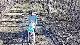 We got fucked outdoors with a drone watching us 😏