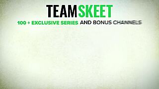 Stepbros Monster Cock Stretches His Hairy Stepsisters Tight Pussy