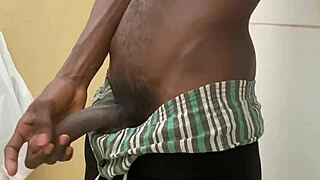 busting a nut in the public toilet with huge black cock