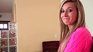 Blonde Teen Lilly Banks Wants Daddy To Watch Her Get Fucked