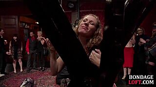 Femdom session with spanking and bdsm elements before group activity