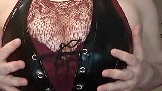 striptease with suction vibrator leading to cum