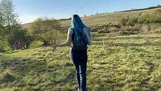 street sex with my russian student girlfriend ends in creampie pussy fill everyday fun