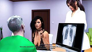 hey wanna watch anna's huge tits bounce in office hentai while fingering her hairy pussy?