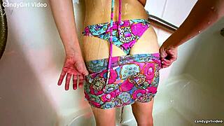 UNREAL! Anabelle Pync's Pretty Pussy Takes Shower Dildo Close Up HD!