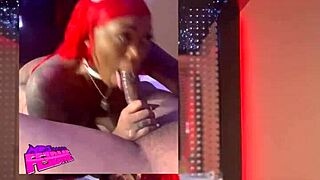 ebony slut, bbc deepthroat got stars in ceiling for cum?