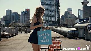 Petite Blonde Milf Dances Outdoors