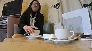 Mature Japanese OL gets rough daytime sex with amateur guy 😈. Their third naughty 1on1 encounter is so intense! 💥