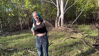 street sex with my russian student girlfriend ends in creampie pussy fill everyday fun