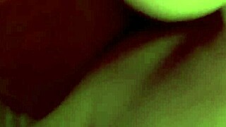 Sucking dick with one hand in my pussy, stretching it out.