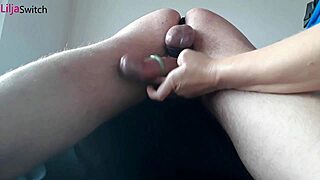 mistress milks bound cock in hogtied massage session