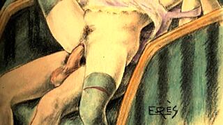 This vintage erotic film captures antique desires.