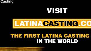 shy petite latina teen bends for anal casting