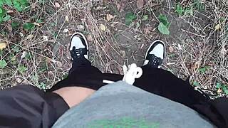 omg risky forest masturbation feels so good out here in nature... gonna cum!!