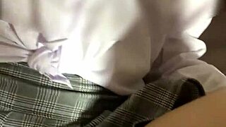 Argentinian Latina model nympho spreads legs for boss in miniskirt missionary perfect athletic body