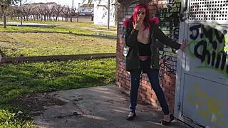 Ready to squirt wildly in the park while flashing for public eyes?