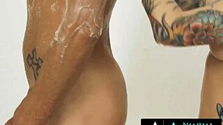 joanna angel's nuru oils up stepbro's cock then deepthroats gagging hard