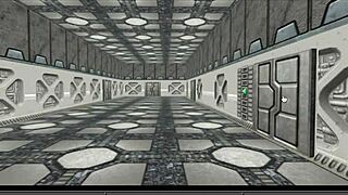 Tammy rides hard in her shaved pussy finale, ending the play with intense fucking action