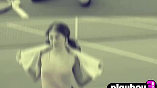 sweet petite noemi moon strips outdoor posing big natural tits for playboy ripping clothes