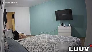 luuv's two skinny teen maids flash and fuck in homemade bedroom uniforms
