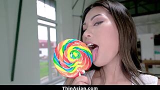 horny little asian teen gets wet touching herself waiting for monster cock 😩💦