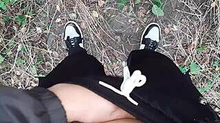 omg risky forest masturbation feels so good out here in nature... gonna cum!!