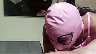 whoa check out this milf's deepthroat in fishnets heels swallowing cum 😍👠