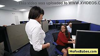 Busty Brunette Sasha Pearl Gets Nasty Facial Cumshot at Office Work