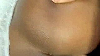 ebony babe chokes on huge cock sloppy then takes anal creampie