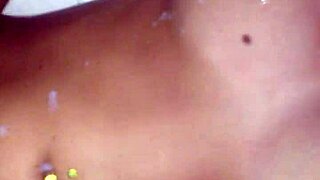 super cute czech 18yo teen jerks horny handjob till massive cumshot all over her perfect homemade boobs.
