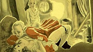 vintage erotic hairy retro drawings