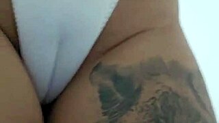 her big pussy lips dominate as she flashes and smothers friend in facesitting fetish