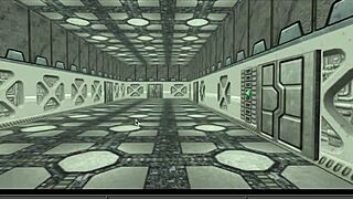 Tammy rides hard in her shaved pussy finale, ending the play with intense fucking action