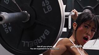 Futa Gym Gains! Ember Snow Reigns Over Nicole Aria Sarah In Wild Arabic Orgy