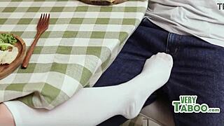 Horny Petite Teen Penelope Rides Nasty Shaved Pussy On Friend