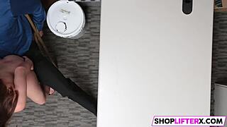 Shoplifting teen Veronica punished by cop's strong dick at store 🚔🍆💦