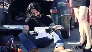 Ex-husband dominates bound ex-wife with rough painful fucks