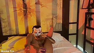 monika, feel this huge dildo stretch your shaved pussy wide?