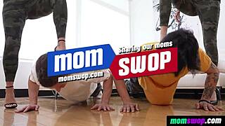 😩 whoa these single moms' morning workout turns into wild orgy ride!!