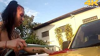 brazilian milf outdoor public blowjob big natural tits monster cock assfuck