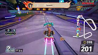 extra thicc brazilian miku shakes huge ass in sonic racing crossworlds frenzy!